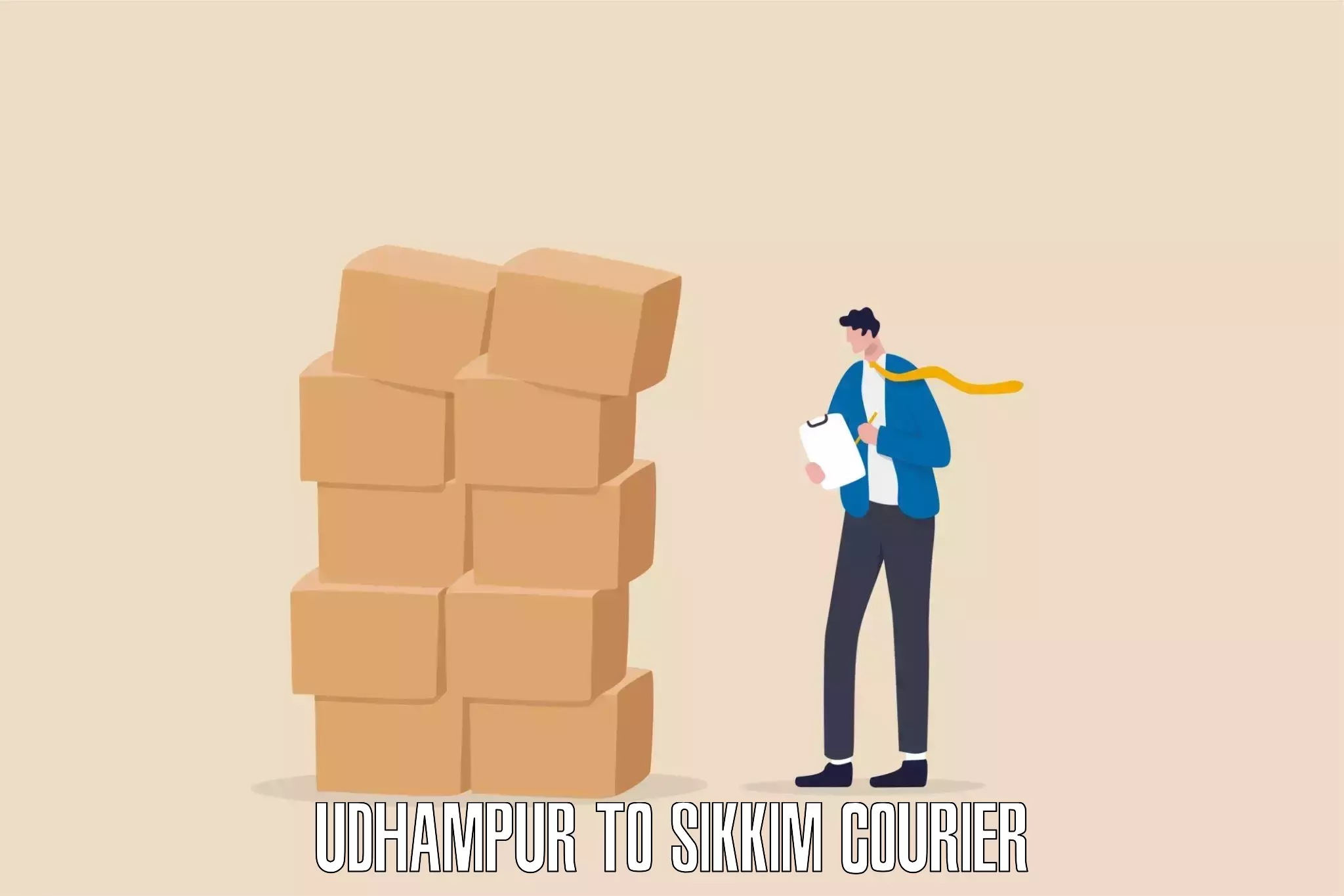 Parcel delivery automation Udhampur to North Sikkim