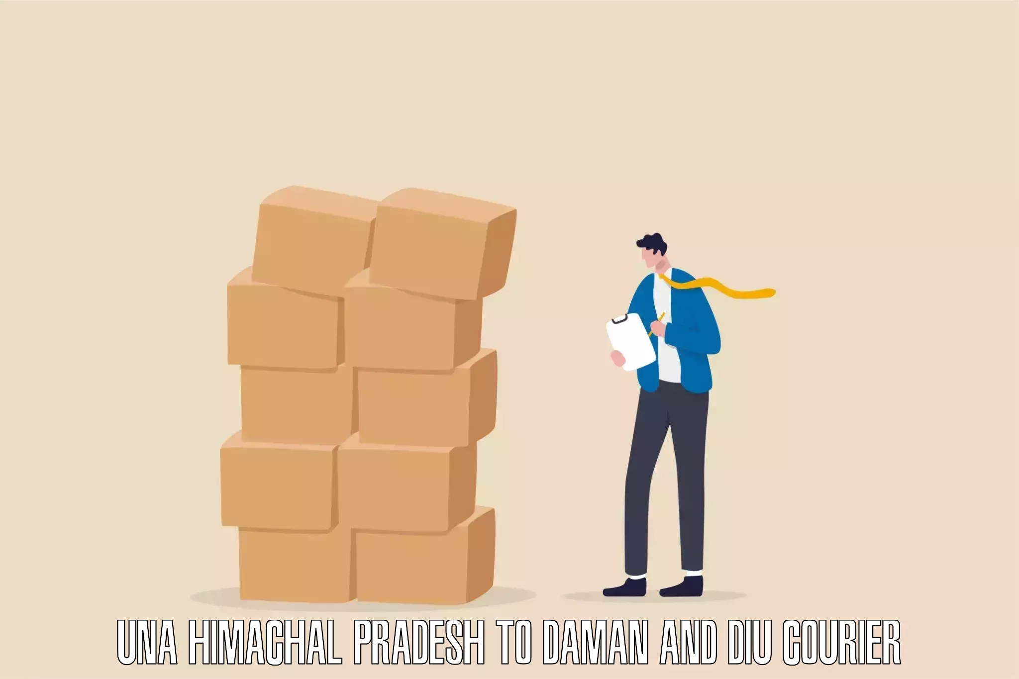 Custom courier packages Una Himachal Pradesh to Daman