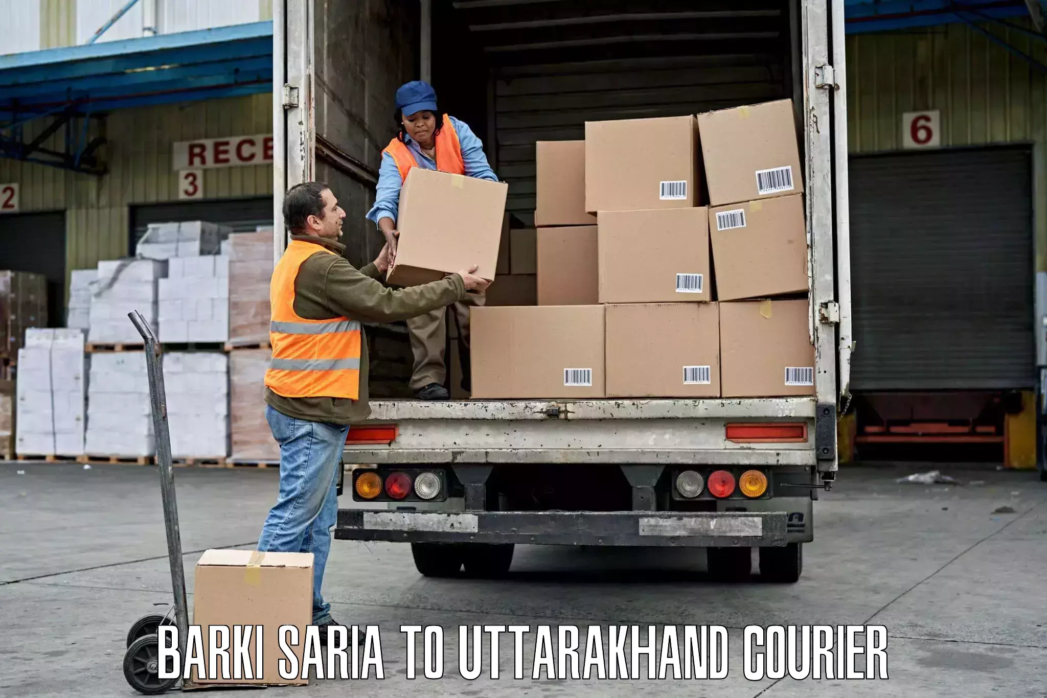 Return courier service Barki Saria to Uttarkashi