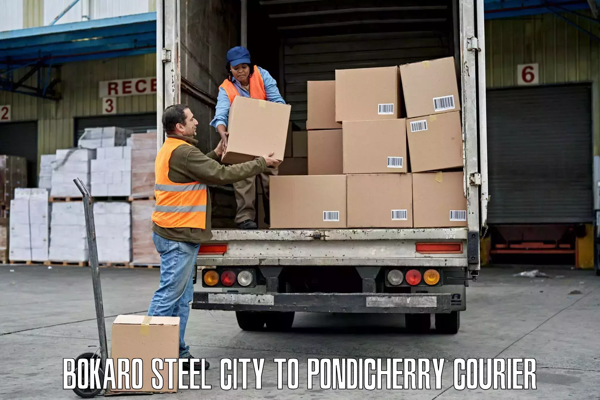 Efficient parcel delivery Bokaro Steel City to Pondicherry