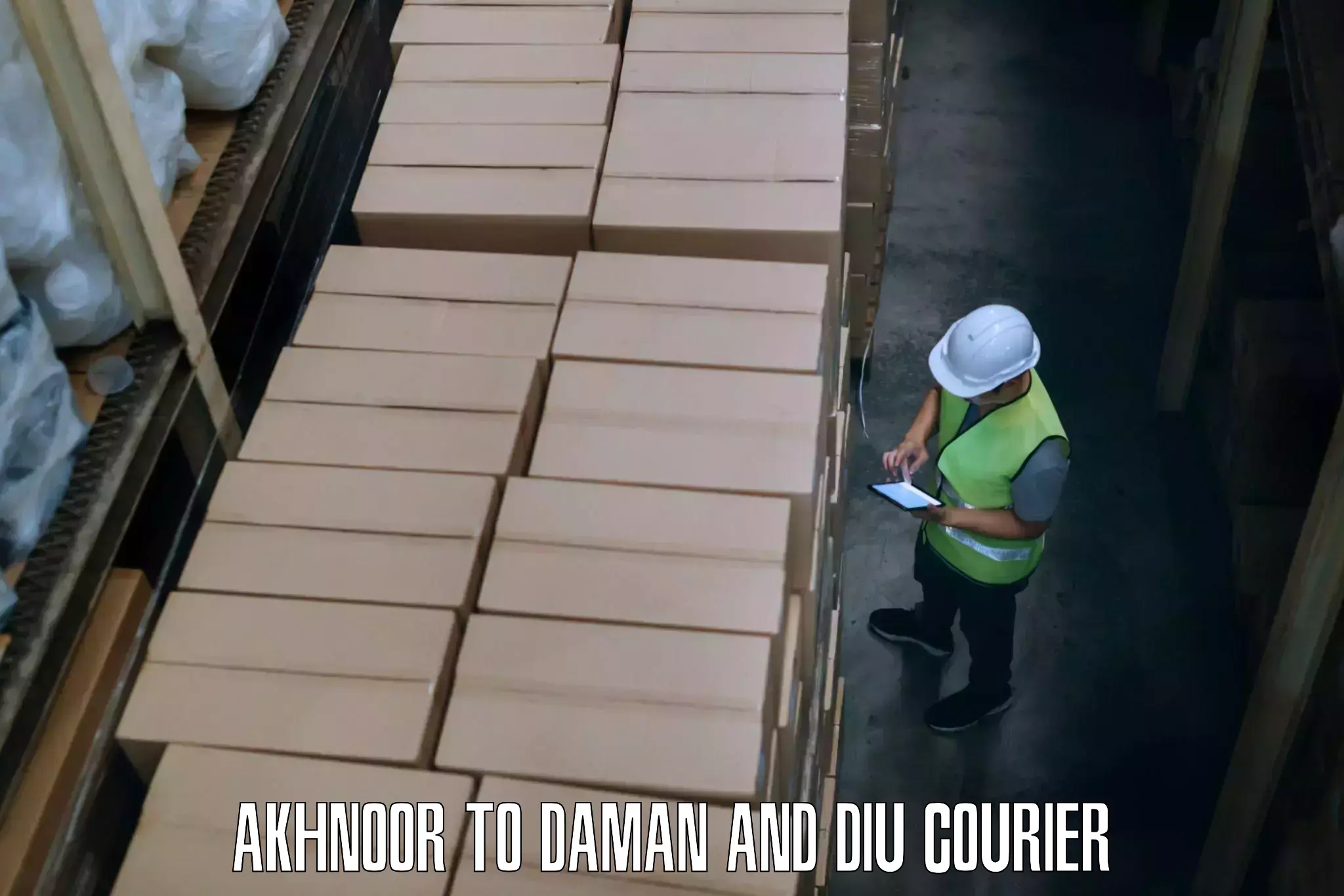 Efficient courier operations Akhnoor to Daman and Diu