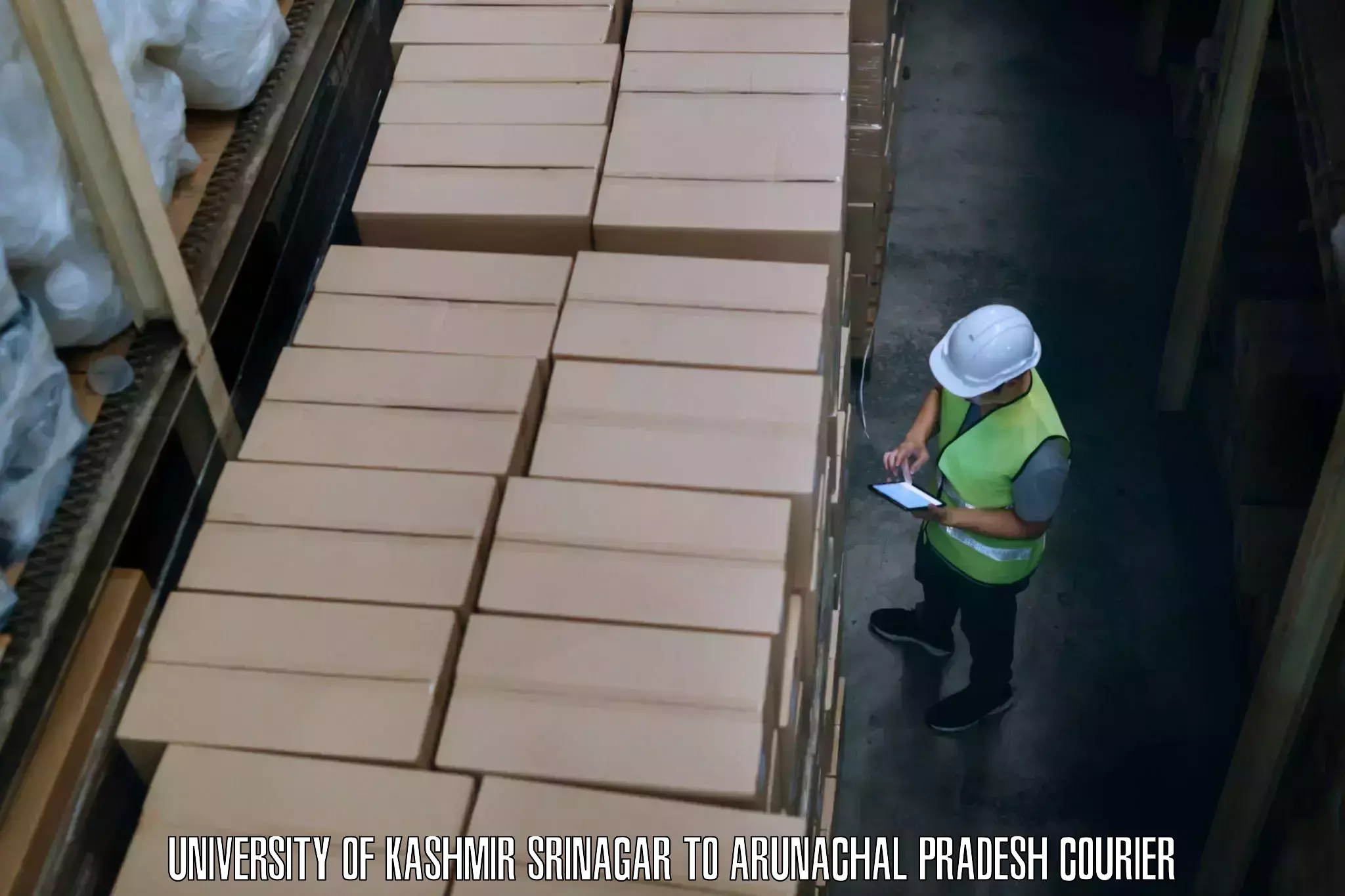 Large package courier University of Kashmir Srinagar to Arunachal Pradesh