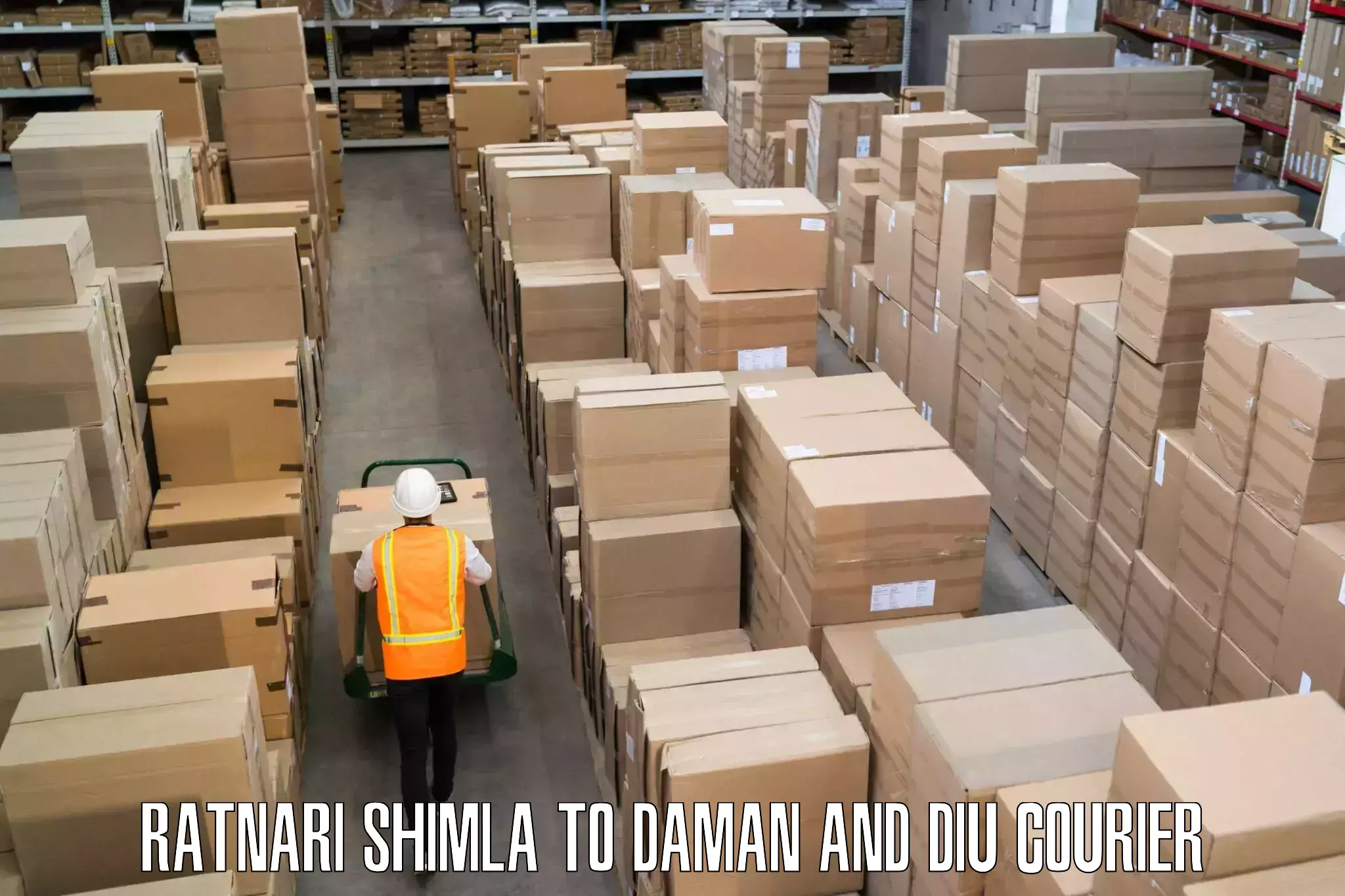 Multi-service courier options Ratnari Shimla to Diu