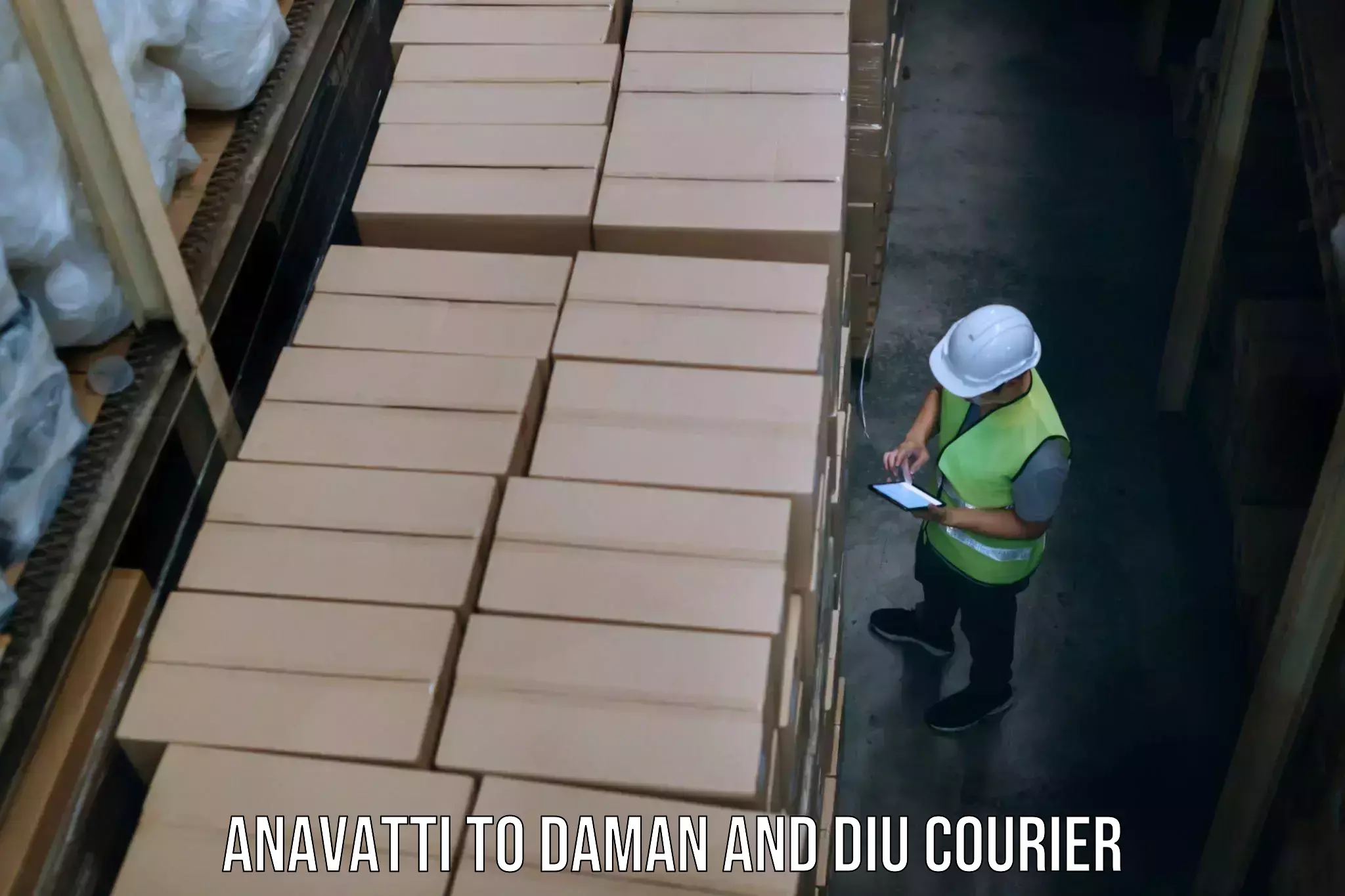 Baggage shipping calculator Anavatti to Diu