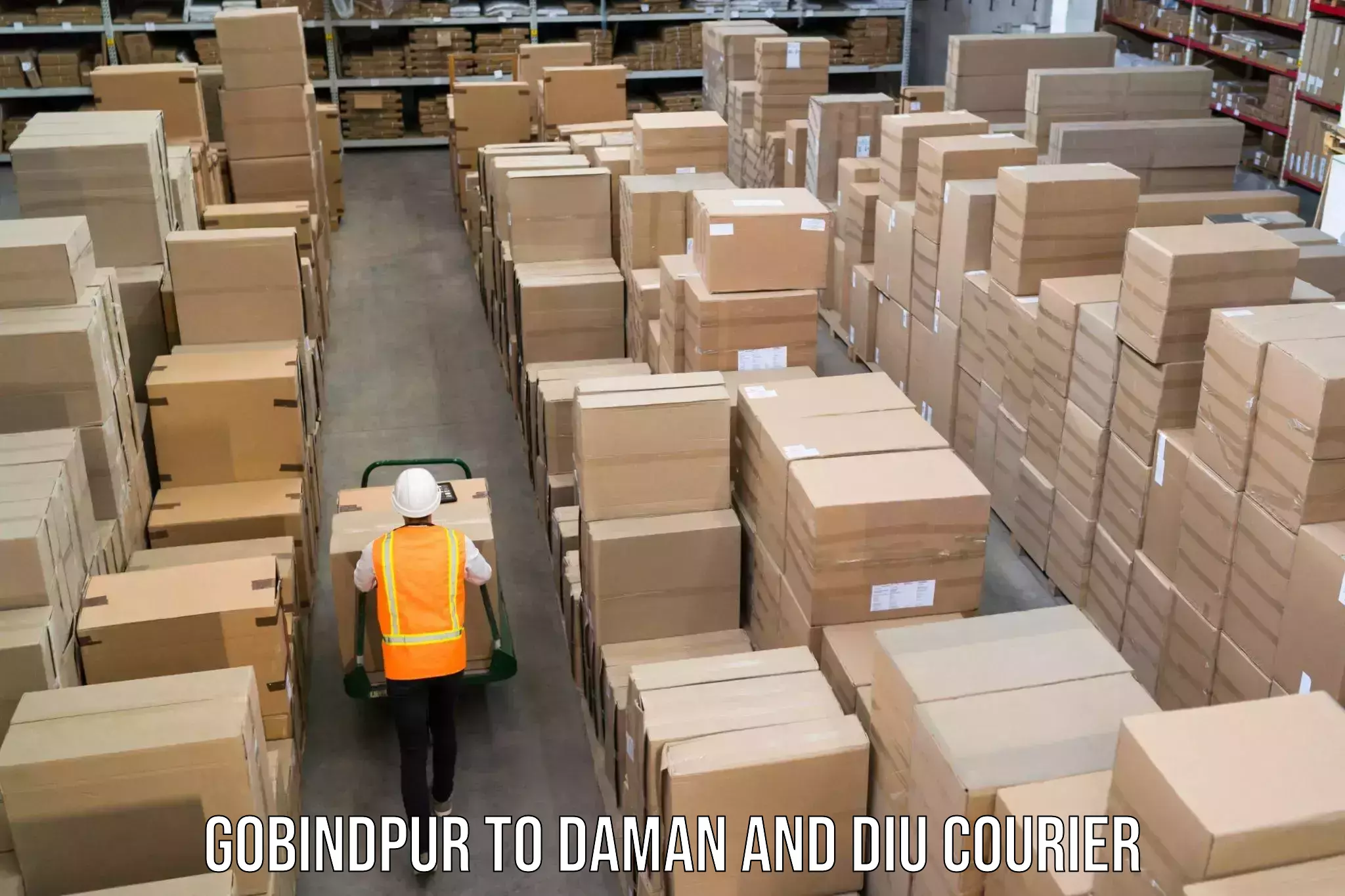 Nationwide luggage courier Gobindpur to Daman and Diu