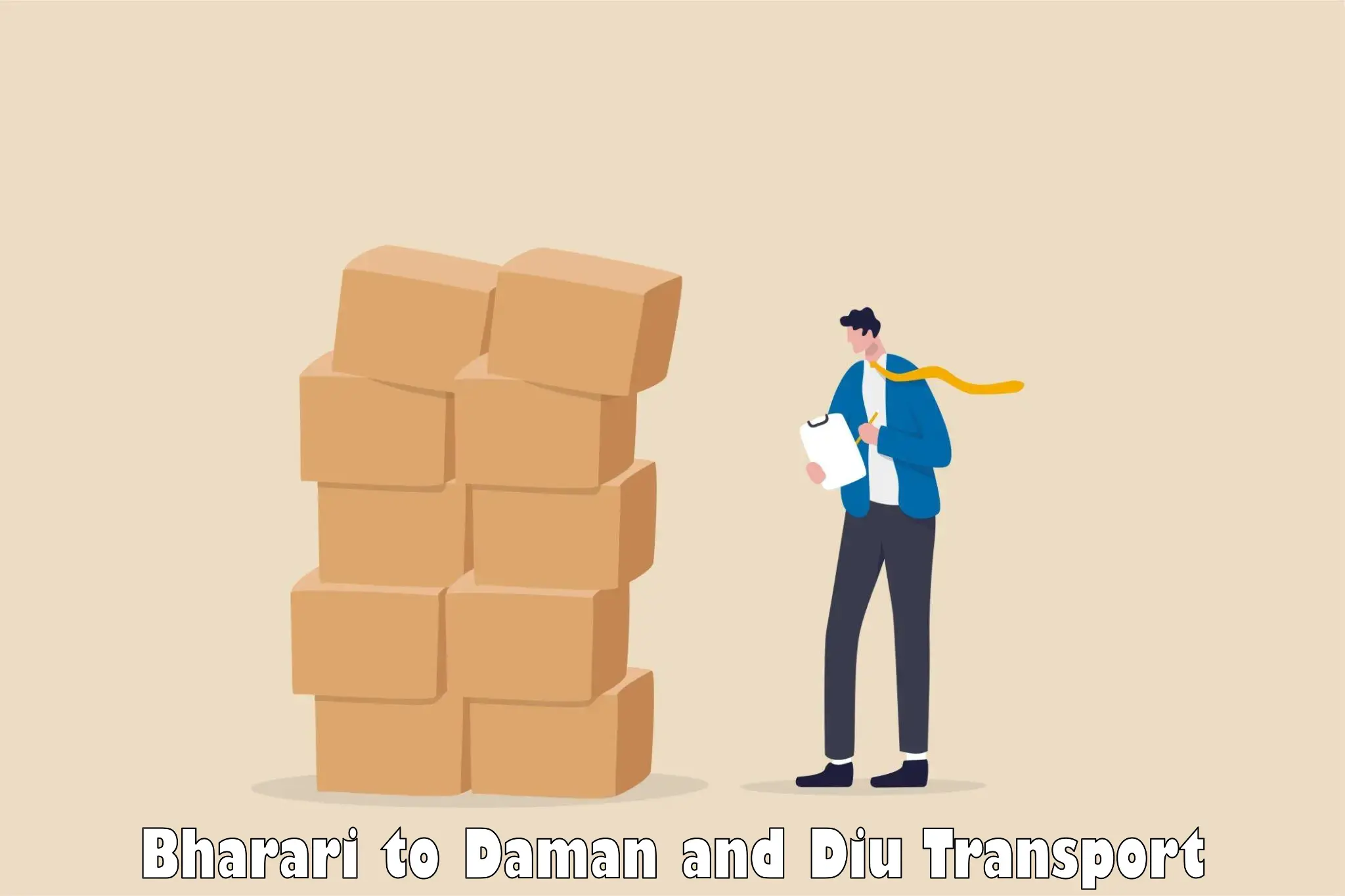 Daily parcel service transport Bharari to Diu