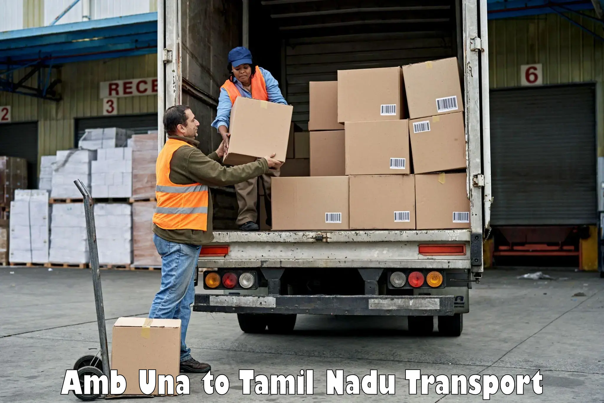 Two wheeler parcel service Amb Una to Maharajapuram