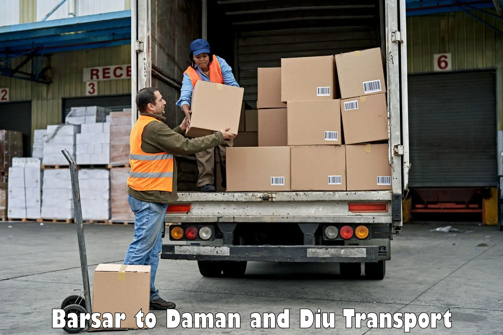Goods delivery service Barsar to Daman